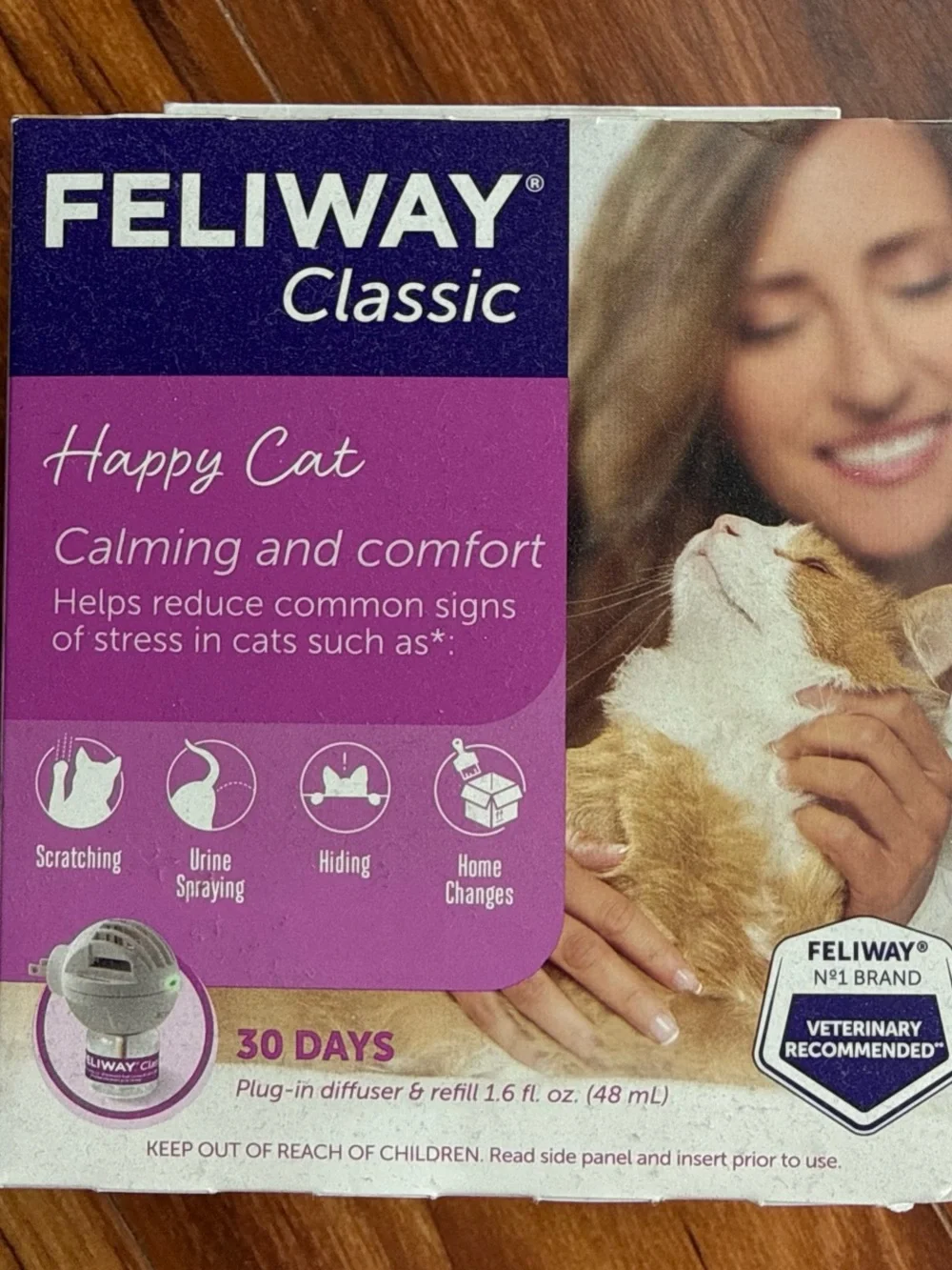 FELIWAY Classic Happy Cat Calming Diffuser – Purple Packaging